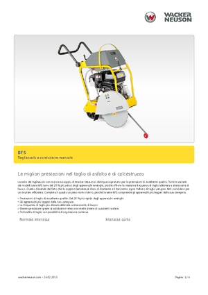 Scies à sol Wacker BFS 1350 ALS