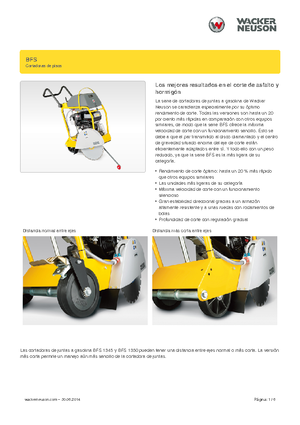 Scies à sol Wacker Neuson BFS 1345 Az
