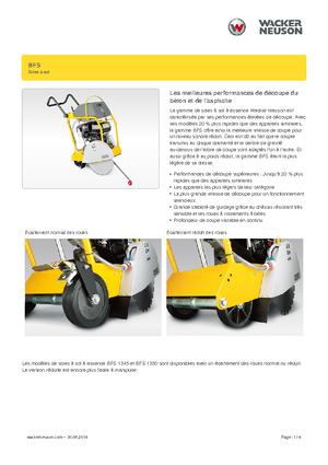 Scies à sol Wacker Neuson BFS 1350 Az