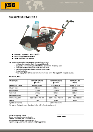 Scies à sol KSG-Maschinenbau KSG 450