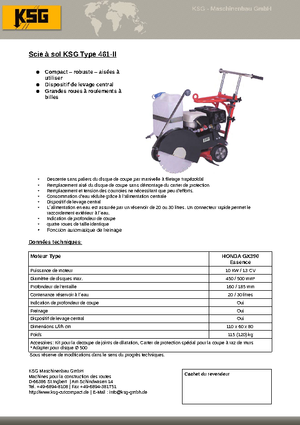 Scies à sol KSG-Maschinenbau KSG 461