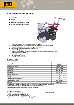 Scies à sol KSG-Maschinenbau KSG 461