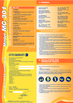 Scies à sol Cuts Diamant MC 301 HB