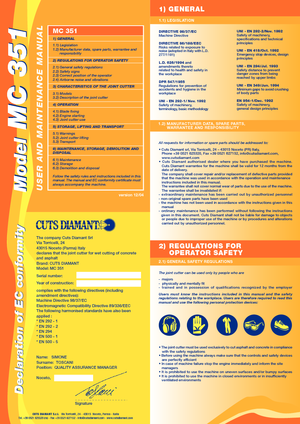 Scies à sol Cuts Diamant MC 351 HD