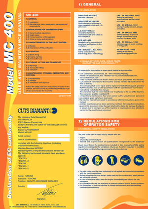 Scies à sol Cuts Diamant MC 400 HD