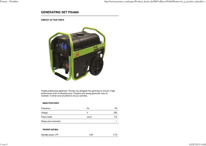 Groupes électrogènes à essence PRAMAC Lifter PX 4000