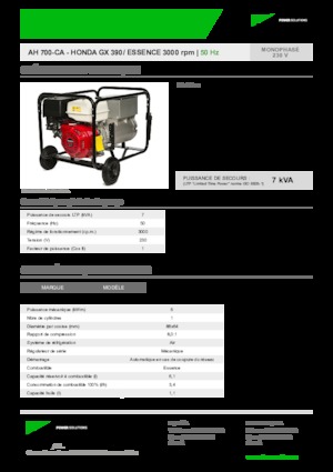 Groupes électrogènes à essence INMESOL AH 700-CA
