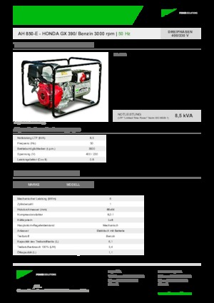 Groupes électrogènes à essence INMESOL AH 850-E