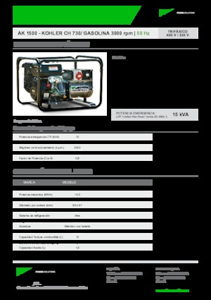 Groupes électrogènes à essence INMESOL AK 1500-E