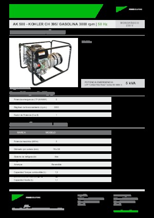 Groupes électrogènes à essence INMESOL AK 500-M