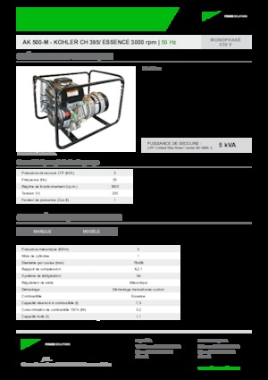 Groupes électrogènes à essence INMESOL AK 500-M