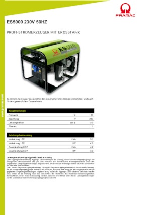 Groupes électrogènes à essence PRAMAC Lifter ES 8000