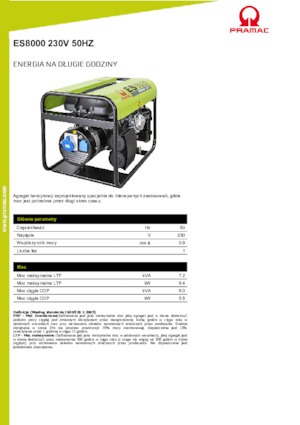 Groupes électrogènes à essence PRAMAC Lifter ES 8000