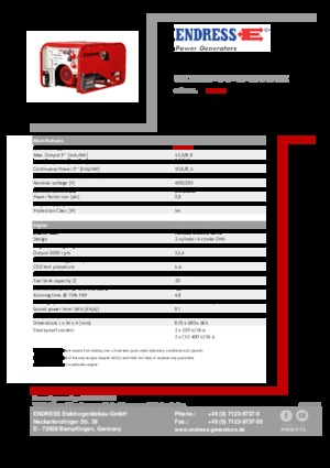 Groupes électrogènes à essence Endress ESE 1006 DHG-GT ES ISO Duplex
