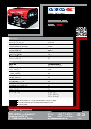Groupes électrogènes à essence Endress ESE 1206 DHS GT ES