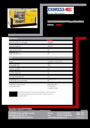 Groupes électrogènes à essence Endress ESE 1308 DBG ES DIN Super Silent Plus