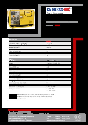 Groupes électrogènes à essence Endress ESE 907 DBG DIN Super Silent