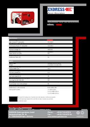 Groupes électrogènes à essence Endress ESE 1506 DHG-GT ES ISO Duplex