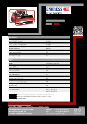 Groupes électrogènes à essence Endress ESE 1306 DHS-GT ES