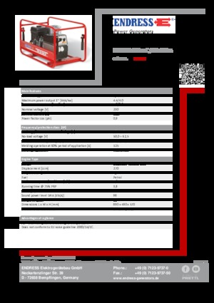Groupes électrogènes à essence Endress ESE 404 SHS-AC / 30-180 A