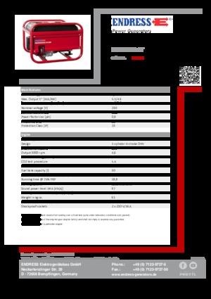 Groupes électrogènes à essence Endress ESE 406 HS-GT