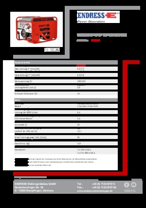 Groupes électrogènes à essence Endress ESE 606 DHG-GT ES ISO Duplex