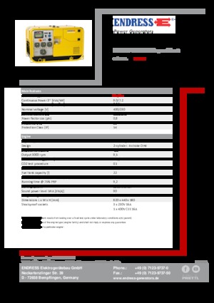 Groupes électrogènes à essence Endress ESE 907 DBG DIN Super Silent
