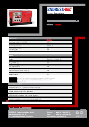Groupes électrogènes à essence Endress ESE 908 DBG ES ISO Duplex Silent