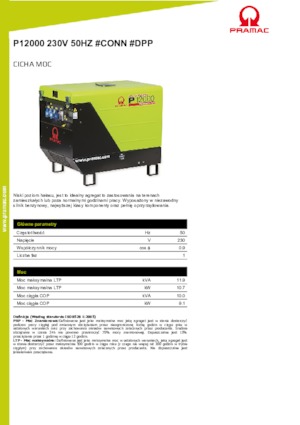 Groupes électrogènes à essence PRAMAC Lifter P 12000 THB