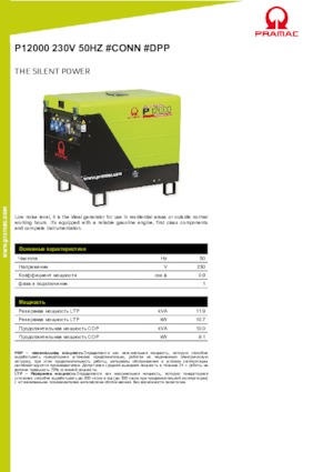 Groupes électrogènes à essence PRAMAC Lifter P 12000 THB