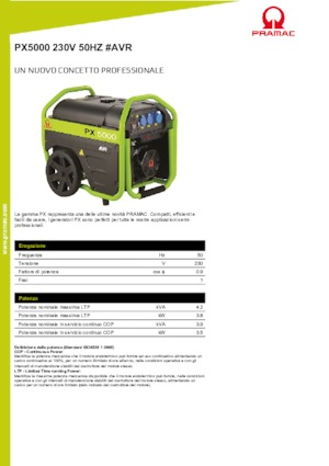 Groupes électrogènes à essence PRAMAC Lifter PX 5000