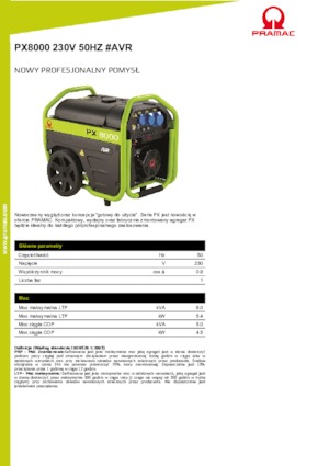 Groupes électrogènes à essence PRAMAC Lifter PX 8000