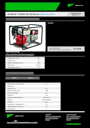 Groupes électrogènes à essence INMESOL AH 620-M