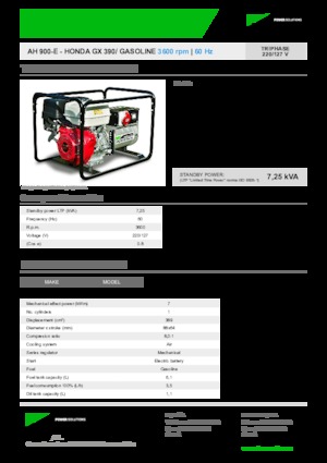 Groupes électrogènes à essence INMESOL AH 900-E