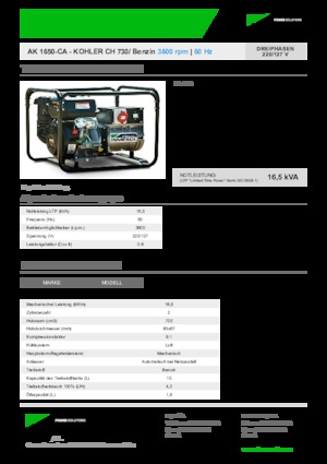Groupes électrogènes à essence INMESOL AK 1650-CA