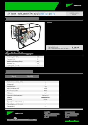 Groupes électrogènes à essence INMESOL AK 430-M