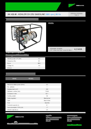 Groupes électrogènes à essence INMESOL AK 430-M