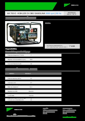 Groupes électrogènes à essence INMESOL AK 700-E