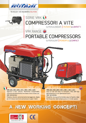Compresseurs d'air portable - Gasoil, Electrique, Essence Rotair VRK 190 AE