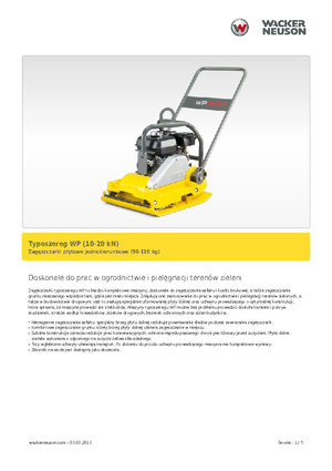 Plaques vibrantes unidirectionnelles Wacker Neuson WP 1030 A