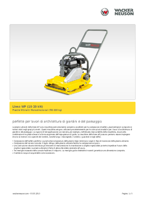 Plaques vibrantes unidirectionnelles Wacker Neuson WP 1030 A