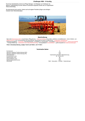 Charrue Kuhn Challenger 10 NSH + ZXL 