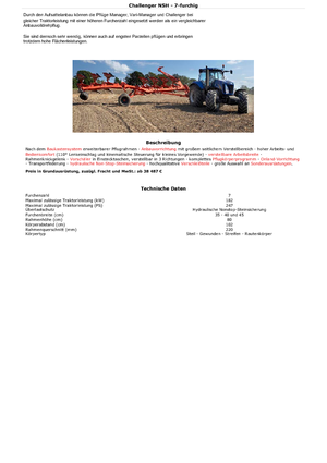 Charrue Kuhn Challenger 8E NSH