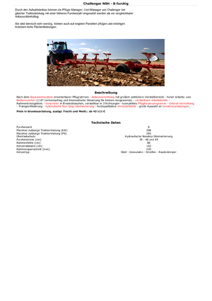 Charrue Kuhn Challenger 9E NSH