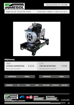 Groupes électrogènes à diesel INMESOL AAL-007