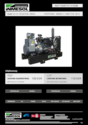Groupes électrogènes à diesel INMESOL AI-110