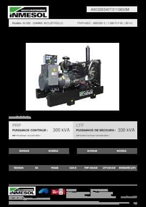 Groupes électrogènes à diesel INMESOL AI-335