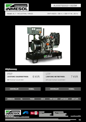Groupes électrogènes à diesel INMESOL AL-7