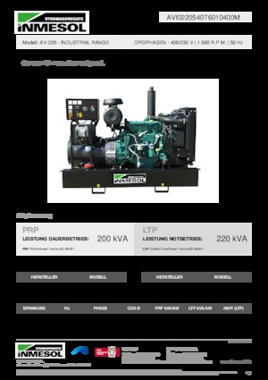 Groupes électrogènes à diesel INMESOL AV-220