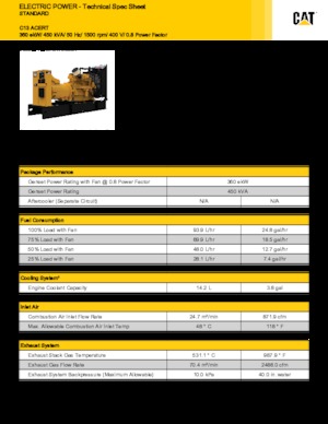 Groupes électrogènes à diesel Caterpillar C13-450